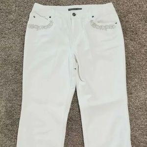 Women's Liz Claiborne Bootcut Jeans Pants Size 8R Petite White